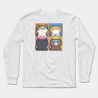 Pixel Cat Tile 036 Long Sleeve T-Shirt